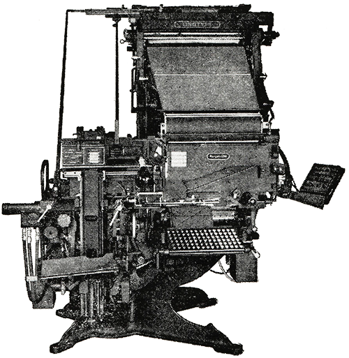 Illustration of a Model 31 Linotype